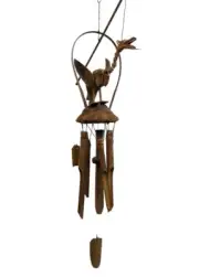 WOODSTOCK WIND CHIMES BAMBOO GILBERT GOONEY BIRD DRAGON Coconut WIND CHIME