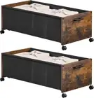 Under Bed Storage with Wheels, Bigger Size, under Bed Drawers Heavy Duty, 2 Pack