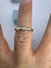 0.40CT Round Cut Moissanite Star Engagement Ring 14K Yellow Gold Silver Plated