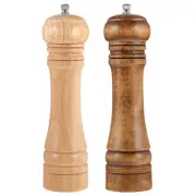 2 Pcs Salt Pepper Grinder Manual Pepper Grinder Wooden Pepper Mill