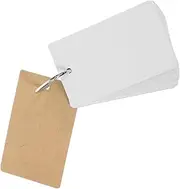 1Set DIY Blank Note Cards Flash Cards with Binder Rings for Studying Crafting and Scrapbooking Versatile Use for Message Cards and Handwriting Practice