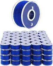 [Mandala Crafts] 144 Blue SA156 Prewound Bobbins for Singer Sewing Machine -15J SA156 Prefilled Bobbin Thread for Brother Sewing Machine and Embroidery