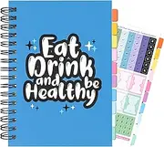 Calorie Counting Food Diet Diary Log Planner A5 Wired Bound Journal Weight Loss Wellness Fruit Health 7 Week Duration Blue With Stickers[48] 2025