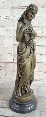 Vintage Hawaiian Hula Bronze Metal Statue By Moreau Art Sculpture Statue