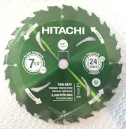HITACHI 7-1/4" 24T Thin Kerf Circular Saw Blade C3 Tungsten Carbide 320843