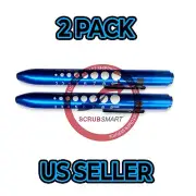 2 pack Royal- Medical Nurse Diagnostic Soft LED Pupil Gauge Pen Lights Penlights