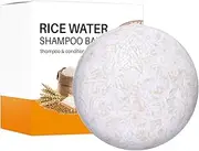 Rice Water Shampoo Bar | Natural Organic Rice Soap for Hair Growth - Cleansing Solid Shampoo and Conditioner Bar, Oil Control Nourishing Hair Care for Most Hair Types Pouxa