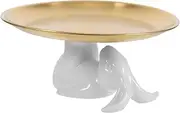 BESPORTBLE Creative Rabbit Shaped Dessert Display Tray Easter Cake Holder for Cupcakes Cookies and Treats for Wedding Parties and Home Dining Decor Adorable Bunny Design