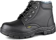 [SDEQA] Mens Steel Toe Welding Boots, Lightweight Work Industrial Boots Durable Non Slip Construction Safety Shoes Comfortable Fashion