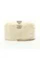 二奢 Pre-loved Chanel coco mark chain shoulder bag rabbit fur velvet calfskin white gold hardware Rhinestone