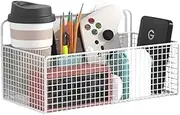 Metal Wire Hanging Baskets - Over Door & Wall Storage Organizer, Adhesive Shelves for Kitchen, Bathroom, Pantry,A,14 * 15 * 26CM