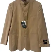 Gianni Vironi Mandarin Collar Super 100's 100% Fine Polyester Blazer