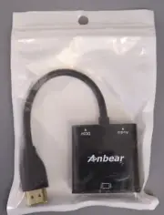 Display Port to VGA, Displayport to VGA Converter Gold Plated (Male to Female)