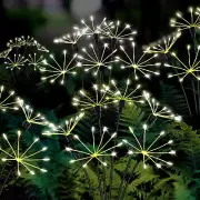 Solar Garden Lights,2Pack Swaying Twinkling Firework Lights with 2 Modes 120Led,
