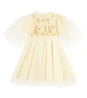 [Tutu Du Monde] Tutu Du Monde Gilded Floral embellished tulle dress Y 2/3 yellow