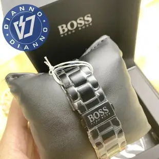 帝安諾 -實體店面 含保固 帝安諾-BOSS 男錶 黑 圓形 精鋼錶殼 精鋼錶帶 石英手錶 三眼錶面 日期 44mm 1513754【APP下單享4%點數】