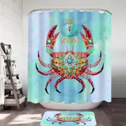 Diamond Crab Shower Curtain