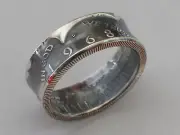 Münzring USA Kennedy half Dollar 1964 Silber 900er Ring Münze 1/2 $ Münzringe