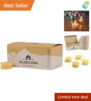 Handmade 100% Pure Beeswax Tealight Candles | Bulk 24-Pack for Elegant Ambiance