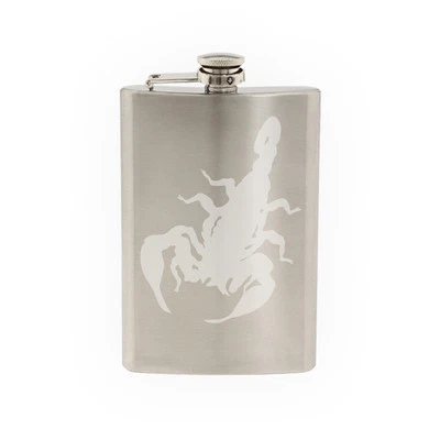 Insect Arachnid- Scorpion Venom Sting #4- Scorpio logo-8 oz etched flask