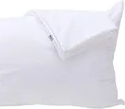 Kingnex Pack of 2 Pillow Protector Standard Size - 100% Waterproof - Feather Proof - Bamboo Cotton Terry Surface