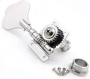 ERINGOGO 4r Bass Tuning Pegs Silver Hard Zinc Alloy Replacement for Tuners Perfect Bass Accessory