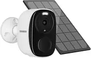 EVERSECU 2K 3MP Solar-Powered Wireless Security Camera Support Pairing Via Bluetooth, Outdoor WiFi Home CCTV Bullet Camera, Spotlight, PIR Motion Detection, 2-Way Audio, Night Vision, Work with Alexa