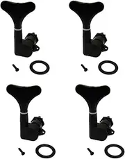 Tuners Tuning Pegs Keys，4-in-line Sealed Bass Tuners Tuning Pegs Keys Machine Heads Set for 4 String Electric Bass, Black (Color : Gold)