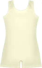 [GAIGEO] Gymnastics Leotards for Girls Toddler Unitard Dance Outfits Shorts Light Goldenrod Yellow 2-3t