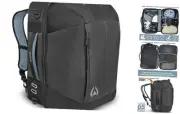 Wildhorn Brimhall Ski Boot Bag and Snowboard Backpack -US Ski Stealth SmokeBlue