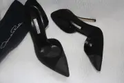 OSCAR DE LA RENTA JENNA BLACK HEELS #9.5us $695