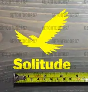 Solitude Sticker Decal 3.5" Snowbird Mountain Ski Utah Alta Deer Valley Yellow