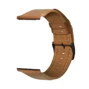Watch Band For Apple iWatch PU Leather Business Band Series 7 / SE / 6/5/4/3/2/1 Replacement Wrist Strap - Yellowish Brown 42/44/45mm