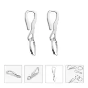 2 Pcs Keychain Keyring Hanging Buckle Fob Hardware Carabiner Clip