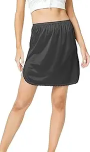 [GYS] Women's Anti Static Half Slip, Double Slit - 18'' - Black, X-Large