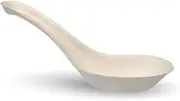 100pcs, 14cm / 5.5 inch Sugarcane Soup Spoon, Bagasse, for Hot and Cold, Disposable, Compostable, Eco-Friendly
