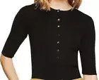 OXFORD BLACK LAUREN HENLEY KNIT NEW with tag size 14