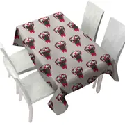 Funny Hipster Pug Dog Pattern Tablecloth