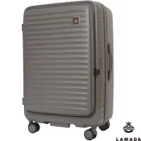 在飛比找博客來優惠-【LAMADA】26吋極簡漫遊系列前開式旅行箱/行李箱(燻木