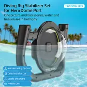 30M Waterproof Handheld Stabilizer Housing Case w/ Cold Shoe for GoPro Hero 10 9