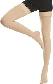 Beister Compression Stockings 20-30 mmHg for Women & Men, 1 Pair Medical Thigh High Closed Toe socks for Varicose Veins, Edema, Flight