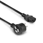 1 Metre 240V 10A Piggy Back Plug to IEC PLUG - 1.5mm Core Black