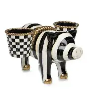 MacKENZIE CHILDS PIG SADDLE BACK PLANTER BNIB