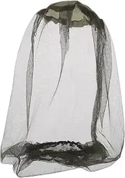 Mosquito Head Net Bug Protection Screen Net for Camping Travel Hiking Outdoor Bug Net Breathable Fabric Olive Green