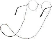 [NOLITOY] 2pcs Handmade Colorful Beaded Eyeglass Strap Stylish Sunglasses Retainer Neck Cord for Men and Women Prevents Slipping Versatile for Everyday Use