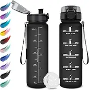 Children's Leak-Proof Water Bottle, 500 ml, Suitable for Carbonated Drinks, Sports Water Bottle with Time Marking, Water Bottle with Filter, Perfect for Nursery, School, Office, Picnic