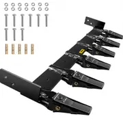 VEVOR Bucket Tooth Bar, 48in Inside Bucket Width Tractor Bucket Teeth, 9.84in Teeth Space Tooth Bar for Loader Bucket 23TF, Bolt on Tooth Bucket Enabl