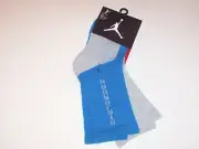 Jordan Jumpman Socks Kids 5-7 10C-3Y Two High Crew Ribbed Logo Nike Air New