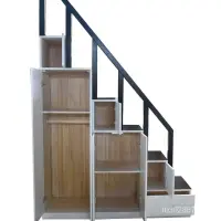 在飛比找蝦皮購物優惠-免運樓梯櫃子階梯櫃實木傢用整體移動臺階儲物抽屜式登高多功能收
