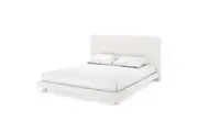 Aina Tufted Boucle Bed Frame - Cream White - King